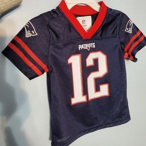 NWOT NFL Patriots Jersey| Infant 12-18 M| Brady Blue/Red Short sleeve Polyester
